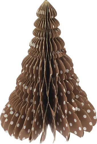 Kerstboom papier, 3 designs - H 15 cm - afbeelding 2