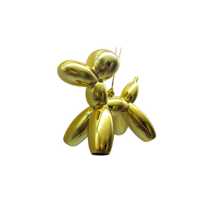 Kerstboomornament balloon animal goud - L 10 x H 8 cm - afbeelding 1