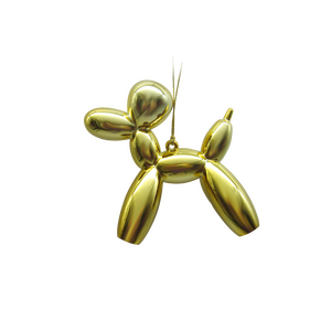 Kerstboomornament balloon animal goud - L 10 x H 8 cm - afbeelding 2