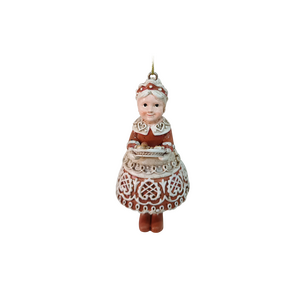 Kerstboomornament gingerbread grandma - D 4 x H 8 cm - afbeelding 1