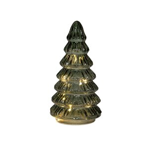 kerstboompje glas 18.5x9cm groen - afbeelding 1