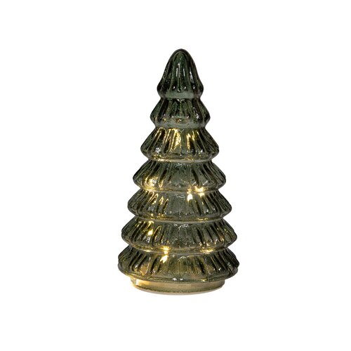 kerstboompje glas 18.5x9cm groen - afbeelding 4