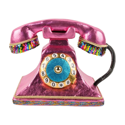 Kerstdecoratie telefoon - Roze of oranje - afbeelding 1