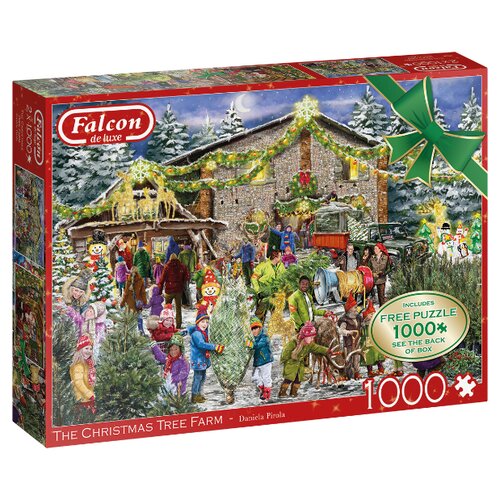 Kerstpuzzel Falcon Christmas Tree Farm (free puzzle) 2x1000