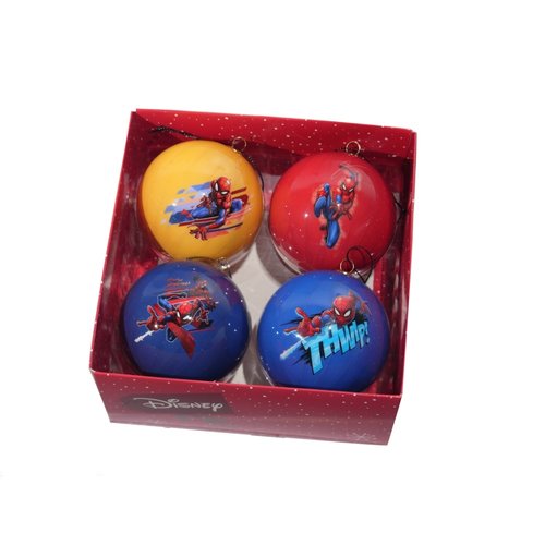 Kurt S. Adler Kerstballen Disney 75mm Spiderman - 4 stuks