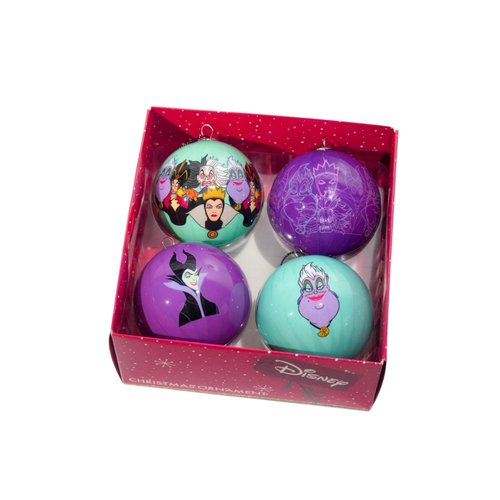 Kurt S. Adler Kerstballen Disney 75mm Villains - 4 stuks