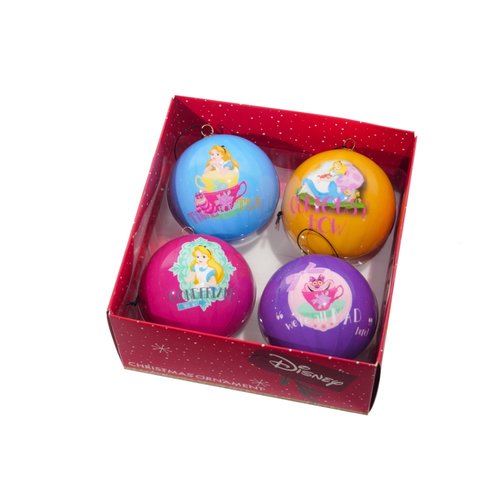 Kurt S. Adler Kerstballen Disney Alice in Wonderland - 4 stuks