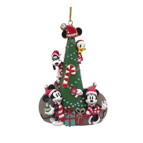 Kurt S. Adler Ornament Disney Mickey Mouse/Minnie Mouse met kerstboom