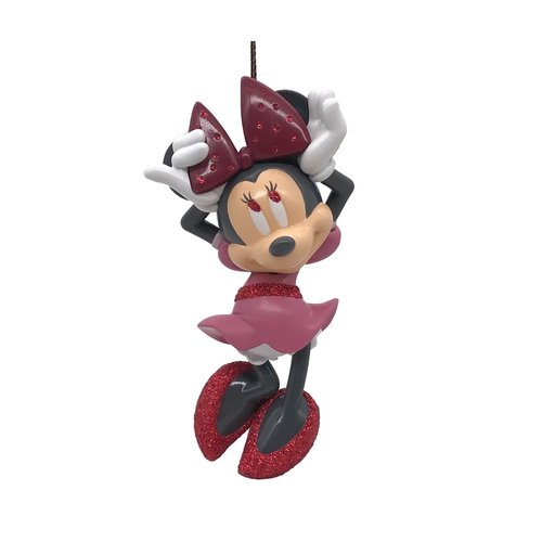 Kurt S. Adler Ornament Disney Minnie Mouse roze met strok