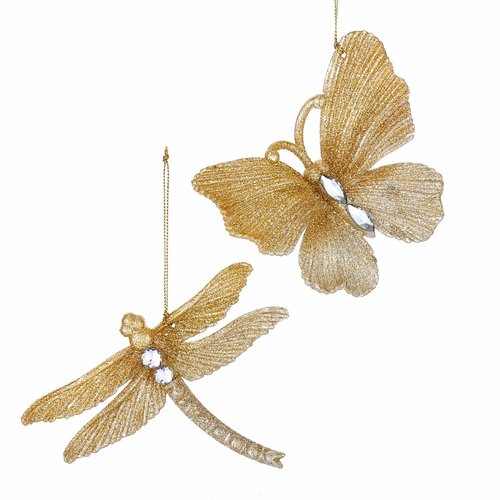 Kurt S. Adler Ornament Libelle en vlinder goud