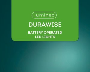 LED durawise cluster warm wit/192L/200cm/3xAA/transparante kabel - afbeelding 1