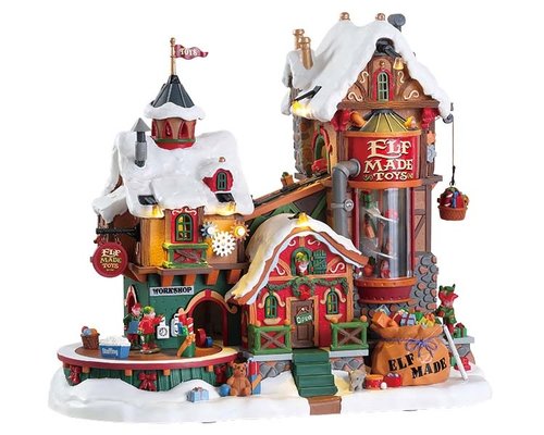 Lemax Elf made toy factory, with 4,5V adaptor