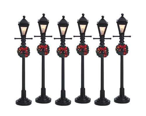 Lemax Gas lantern street lamp, set of 6, B/O (4,5V)