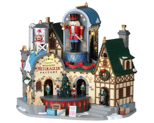 Lemax Lidwig’s wooden nutcracker factory, with 4,5V adaptor