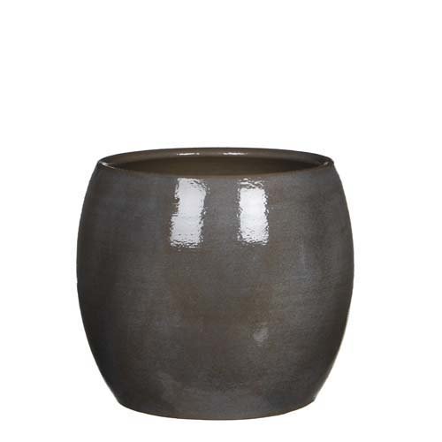 Lester pot rond d.grijs - h22xd24cm