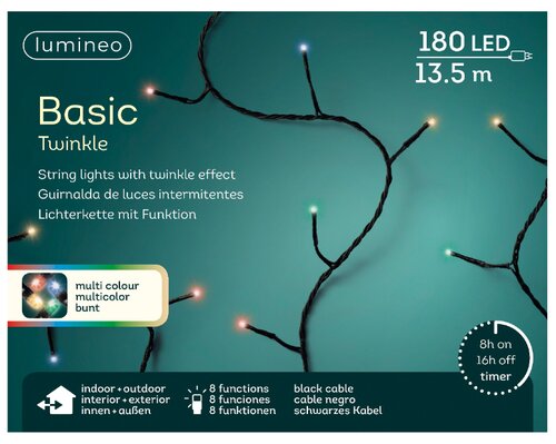 Lumineo Led basics multi twinkle 180 L - 1350 cm - afbeelding 3