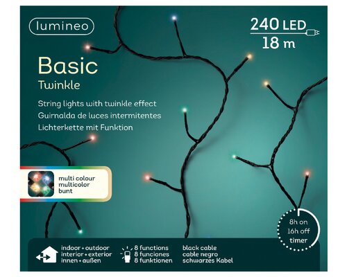 Lumineo Led basics multi twinkle 240 L - 1800 cm - afbeelding 3