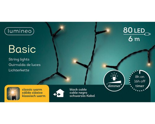 Lumineo Led basics klassiek wit 80 L - 600 cm - afbeelding 3