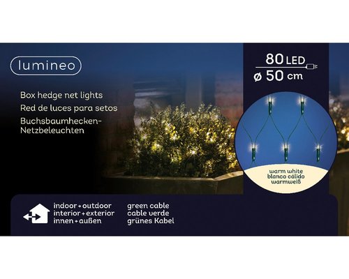 Lumineo LED Box Net lights 80L Warm wit - D 50 cm - afbeelding 1