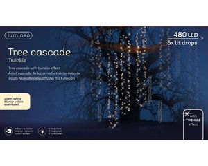 Lumineo Tree cascade chaser warm wit 480 L -  cm - afbeelding 1