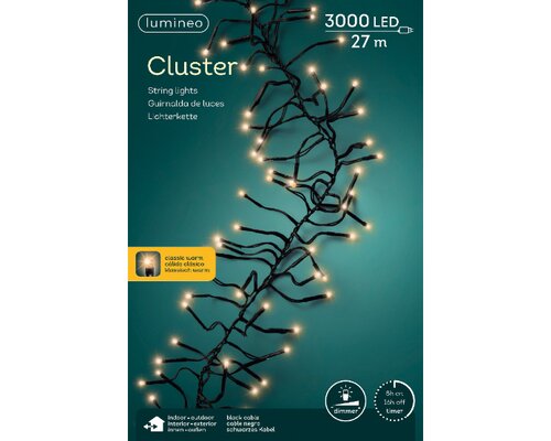 Lumineo LED cluster klassiek warm/zwart 3024 L - 2800 cm - afbeelding 3