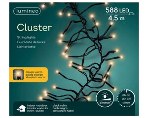 Lumineo LED cluster klassiek warm/zwart 588 L - 550 cm - afbeelding 3