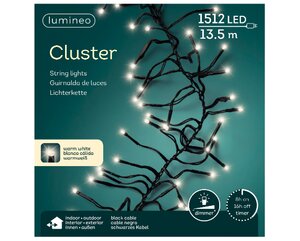 Lumineo LED cluster warm wit/zwart 1512 L - 1400 cm - afbeelding 4