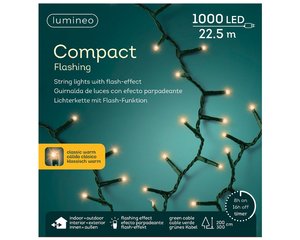 Lumineo Compact light flash LED 'klassiek warm' groen 1000 L - 2250 cm - afbeelding 1