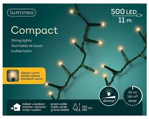 Lumineo Compact light LED 'klassiek warm' 500 L - 1100 cm - afbeelding 1