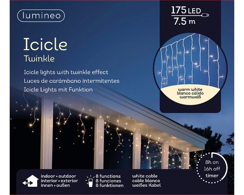 Lumineo Ijspegelverlichting LED twinkle 175 L -  cm - afbeelding 1