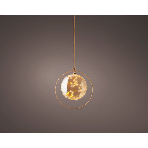 Lumineo Micro LED bal BO binnen  amber/klassiek warm - D 26 x L 6 cm