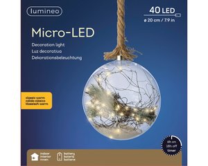 Micro LED Bal touw BO Takjes / Klassiek warm - 40 L - afbeelding 4