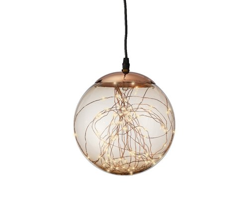 Micro LED ball plastic hanging amber/classic warm 20cm 80L - afbeelding 1