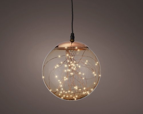 Micro LED ball plastic hanging amber/classic warm 20cm 80L - afbeelding 2