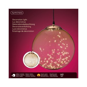 Decoris Kunststof Kerstbal met Micro-LED 140 lamps -d - afbeelding 1