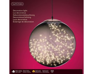 Micro LED ball plastic hanging smokey/classic warm 40cm 300L - afbeelding 3