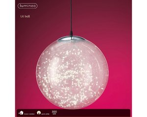 Micro LED ball plastic hanging transparant/warm wit 40cm 300L - afbeelding 4