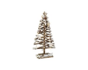 Micro LED boom rotan snowy tree BO 50cm 20L - afbeelding 1