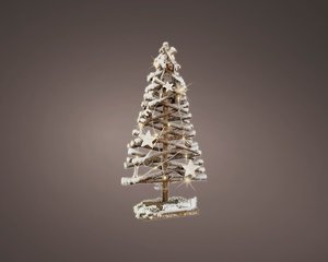 Micro LED boom rotan snowy tree BO 50cm 20L - afbeelding 2