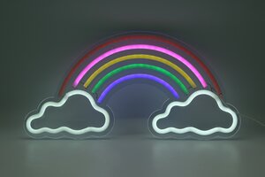 Neon sign 'Rainbow' B 40 x H 20 cm USB 2m multi