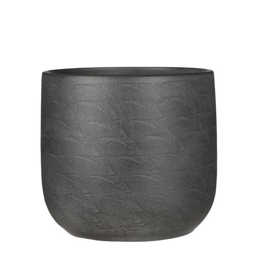 Nora pot rond d.grijs - h24xd25cm