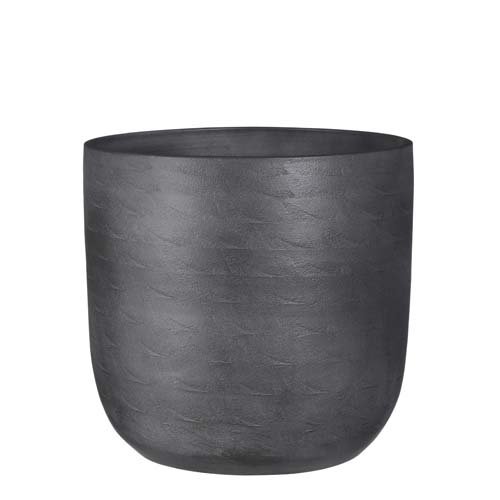 Nora pot rond d.grijs - h31xd34cm