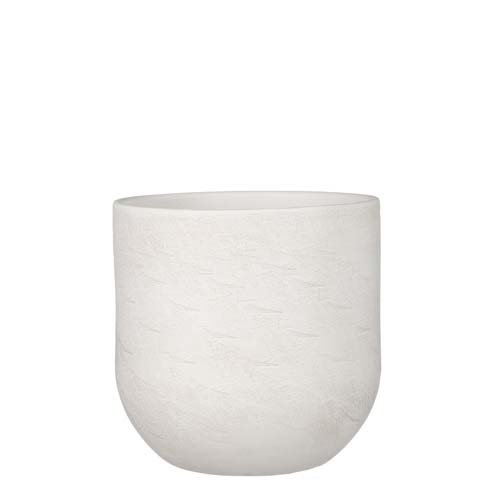 Nora pot rond off white - h21xd23cm