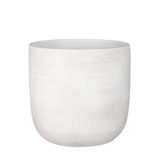 Nora pot rond off white - h31xd34cm