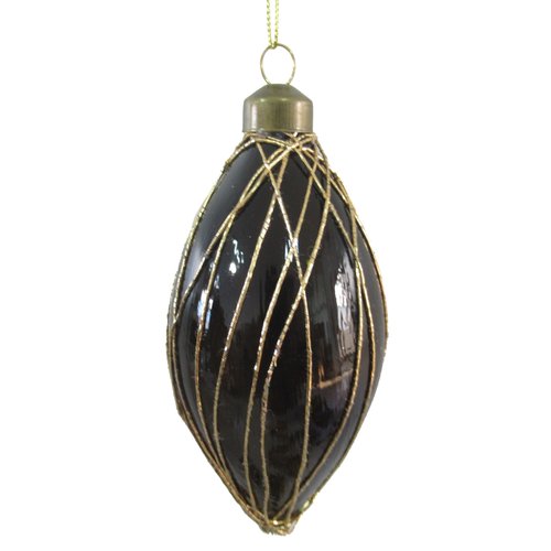 Ornament Chocolate Spiraal Zwart - Ø 13,5 x H 6 cm