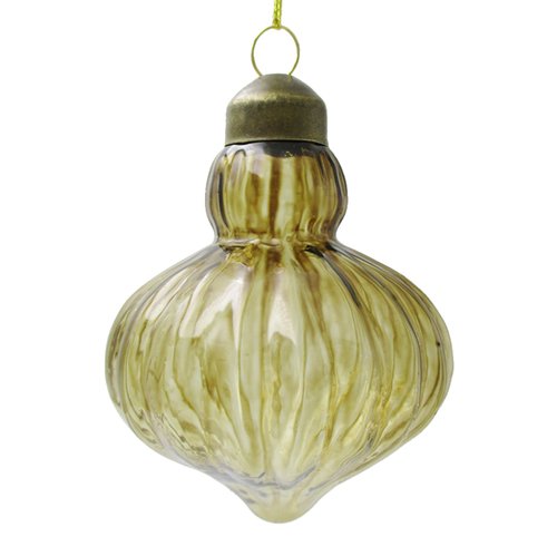 Ornament Clear Chandelier Licht goud - Ø 6,5 x H 9 cm