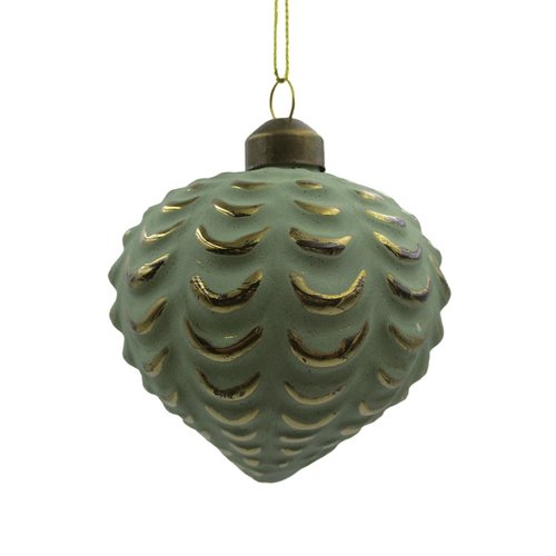 Ornament Matt Cone Groen - H 8 x D 8 cm