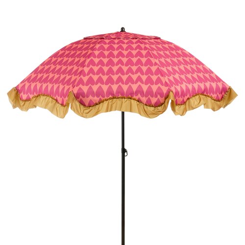 Parasol hart roze - D 220 x H 238 cm