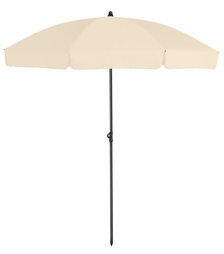 Platinum Middenstokparasol Aruba volant Ø 200 cm Ecru - afbeelding 1