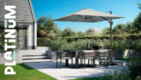 Platinum Zweefparasol Voyager T¹ 300 x 200 cm Lichtgrijs - afbeelding 3